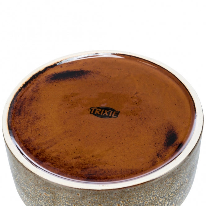 Trixie Keramiknapf mit Musterung - braun - 0,9 l/ø 16 cm - Heim & Tiermarkt