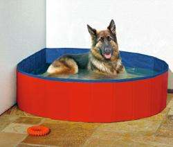 Karlie DOGGY POOL der Swimmingpool für Hunde - Rot-Blau - 120 cm - Heim & Tiermarkt