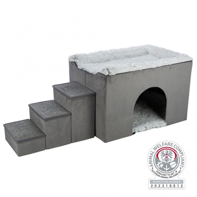Trixie Höhle Harvey mit Treppe - 154 × 60 × 60 cm - Heim & Tiermarkt