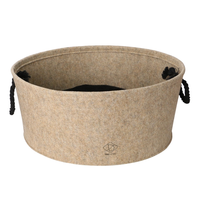 D&D Katzenkorb aus Filz, 50cm - beige