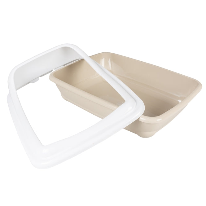 Duvoplus Katzentoilette Birba mit Rand - Mocaccino - S - 38 x 31 x 13cm - Heim & Tiermarkt