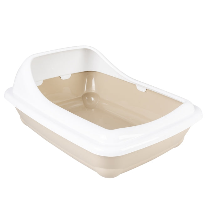 Duvoplus Katzentoilette Birba mit Rand - Mocaccino - S - 38 x 31 x 13cm - Heim & Tiermarkt