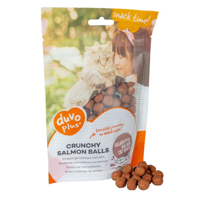 Duvoplus Cat Snack Knusprige Lachsbällchen 50g - Heim & Tiermarkt