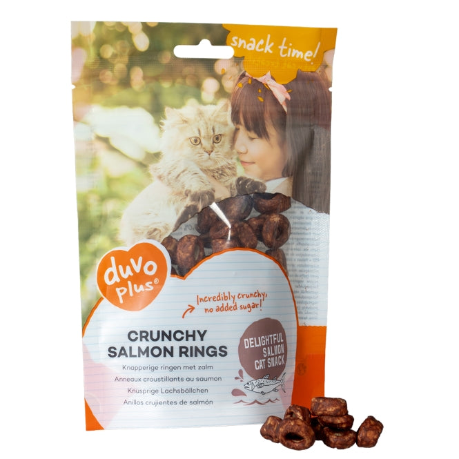 Duvoplus Cat Snack Knusprige Lachsringe 50g - Heim & Tiermarkt