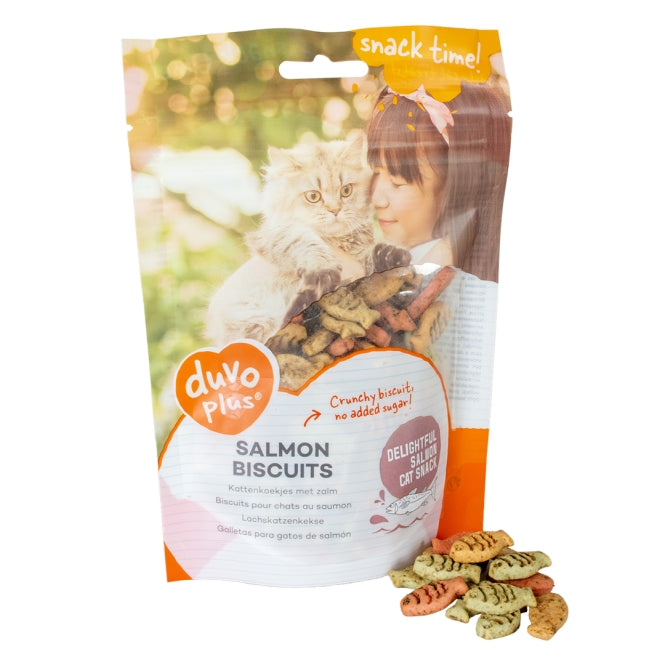 Duvoplus Cat Snack Lachskekse 50g - Heim & Tiermarkt