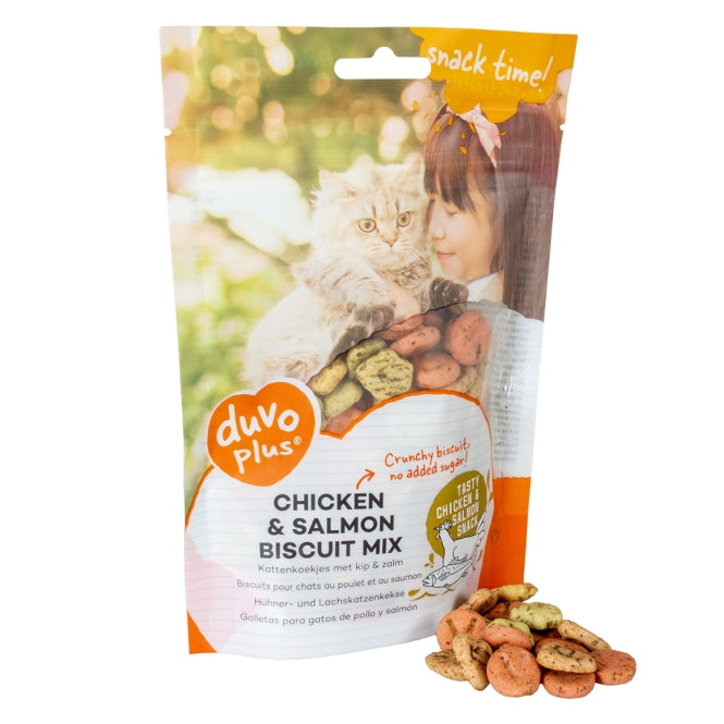 Duvoplus Cat Snack Hähnchen-Lachs-Keksmischung 50g - Heim & Tiermarkt