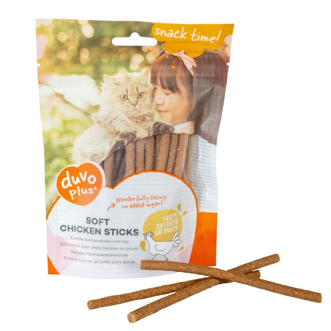 Duvoplus Cat Snack Weiche Hühnerkatzensticks 50g - Heim & Tiermarkt