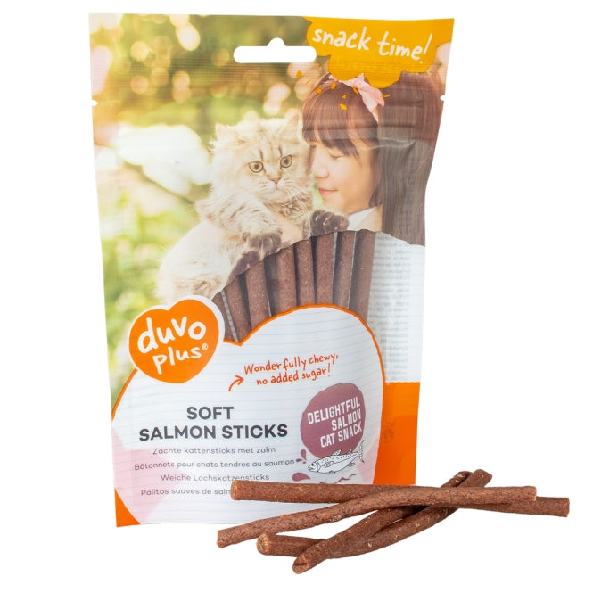 Duvoplus Cat Snack Weiche Lachskatzensticks 50g - Heim & Tiermarkt