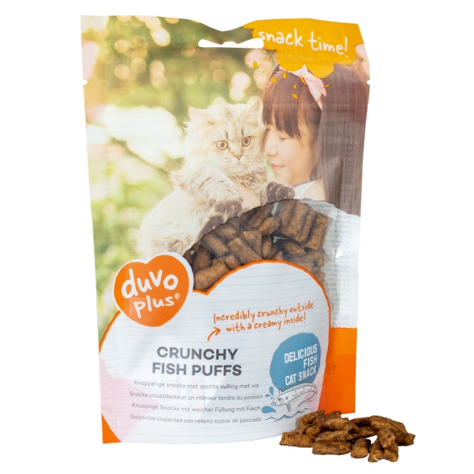 Duvoplus Cat Snack Knusprige Fisch-Puffs 50g - Heim & Tiermarkt