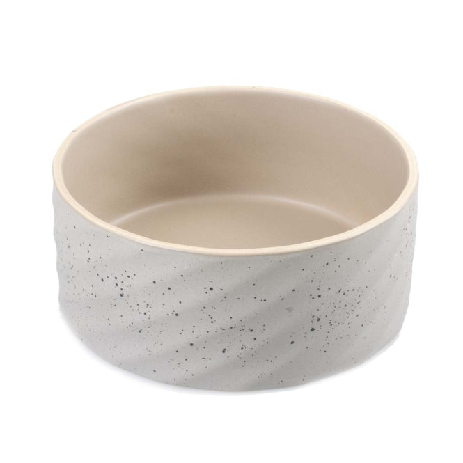 Duvoplus Keramiknapf Stone Wavy Dune - 2100ml - 21,5x21,5x8cm - Heim & Tiermarkt