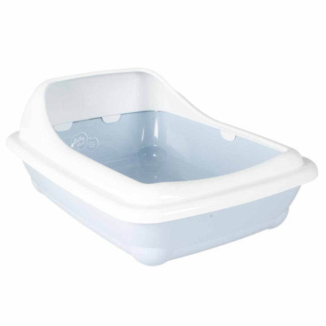 Duvoplus Katzentoilette Birba mit Rand - Azzuro - M - 46 x 35 x 20cm - Heim & Tiermarkt