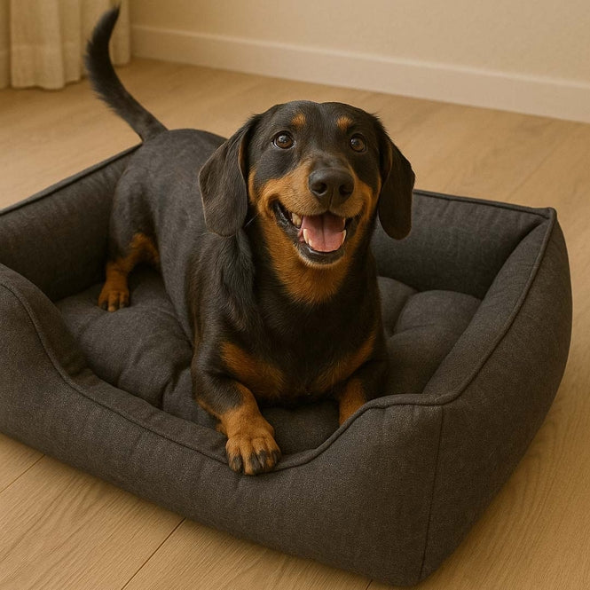 Duvoplus Hundebett Duratex - dunkelgrau - 60x45x16cm – Bild 5