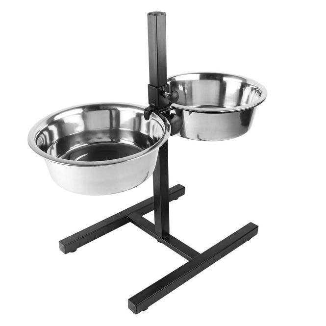 Duvoplus höhenverstellbarer Doppelnapf-Ständer - 2x 4730ml / 61x29x52,5cm