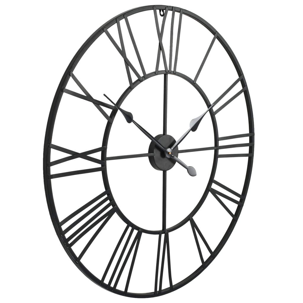 Wanduhr Vintage mit Quarzwerk Metall 80 cm XXL – Bild 3