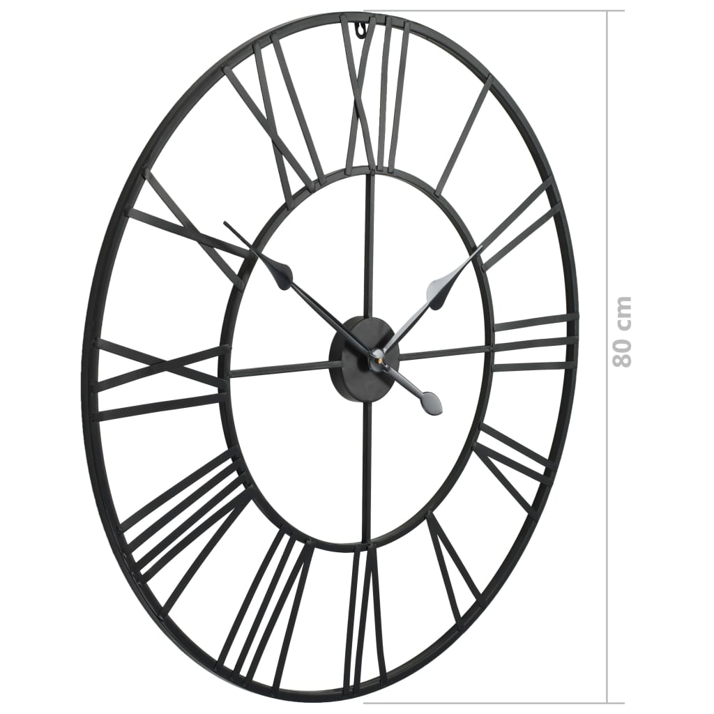 Wanduhr Vintage mit Quarzwerk Metall 80 cm XXL – Bild 6