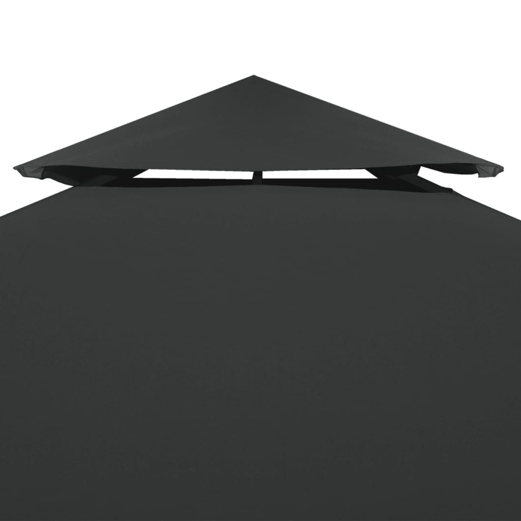 Pavillon-Dachplane mit Kaminabzug 310 g/m² 4x3 m Anthrazit – Bild 3