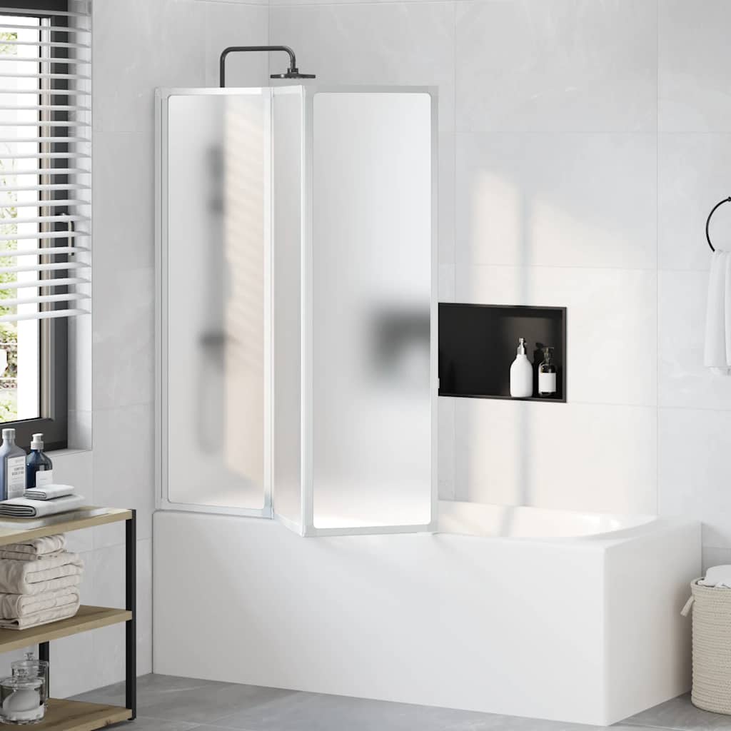 Duschwand 141 x 132 cm 3 Paneele Faltbar