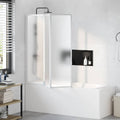 Duschwand 141 x 132 cm 3 Paneele Faltbar