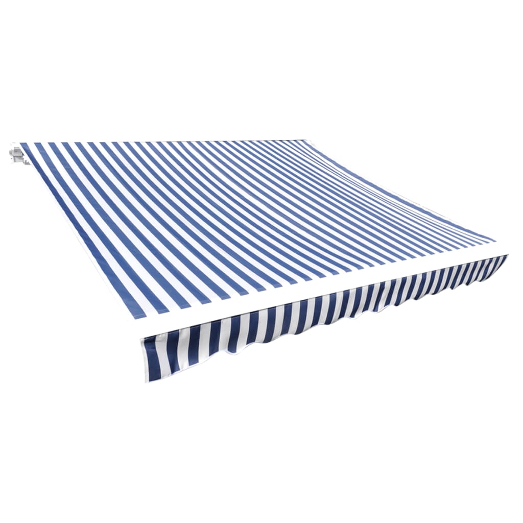 Ersatzstoff für Markise Blau und Weiß 300x250 cm Polyester