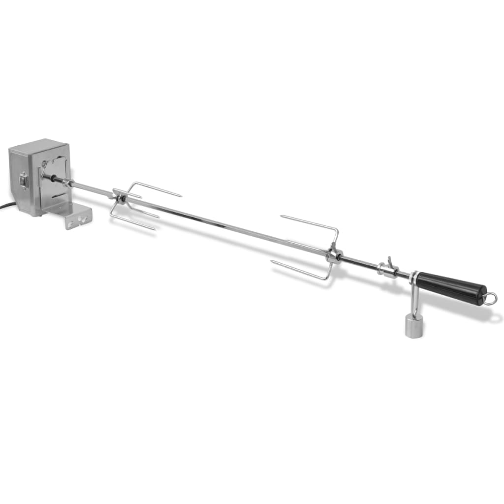 BBQ Rotisserie-Drehspieß mit professionellem Motor Stahl 900 mm – Bild 3