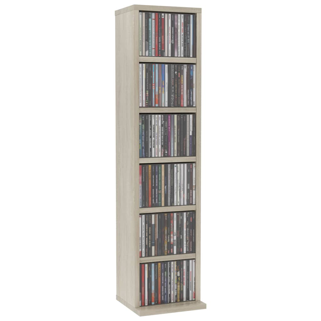 CD-Schrank Sonoma-Eiche 21x20x88 cm Holzwerkstoff – Bild 3