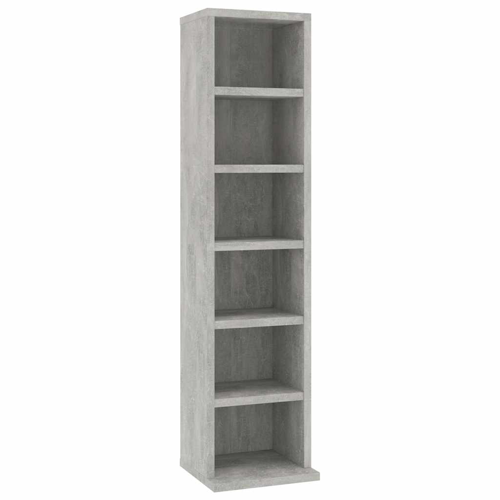 CD-Schrank Betongrau 21x20x88 cm Holzwerkstoff – Bild 2