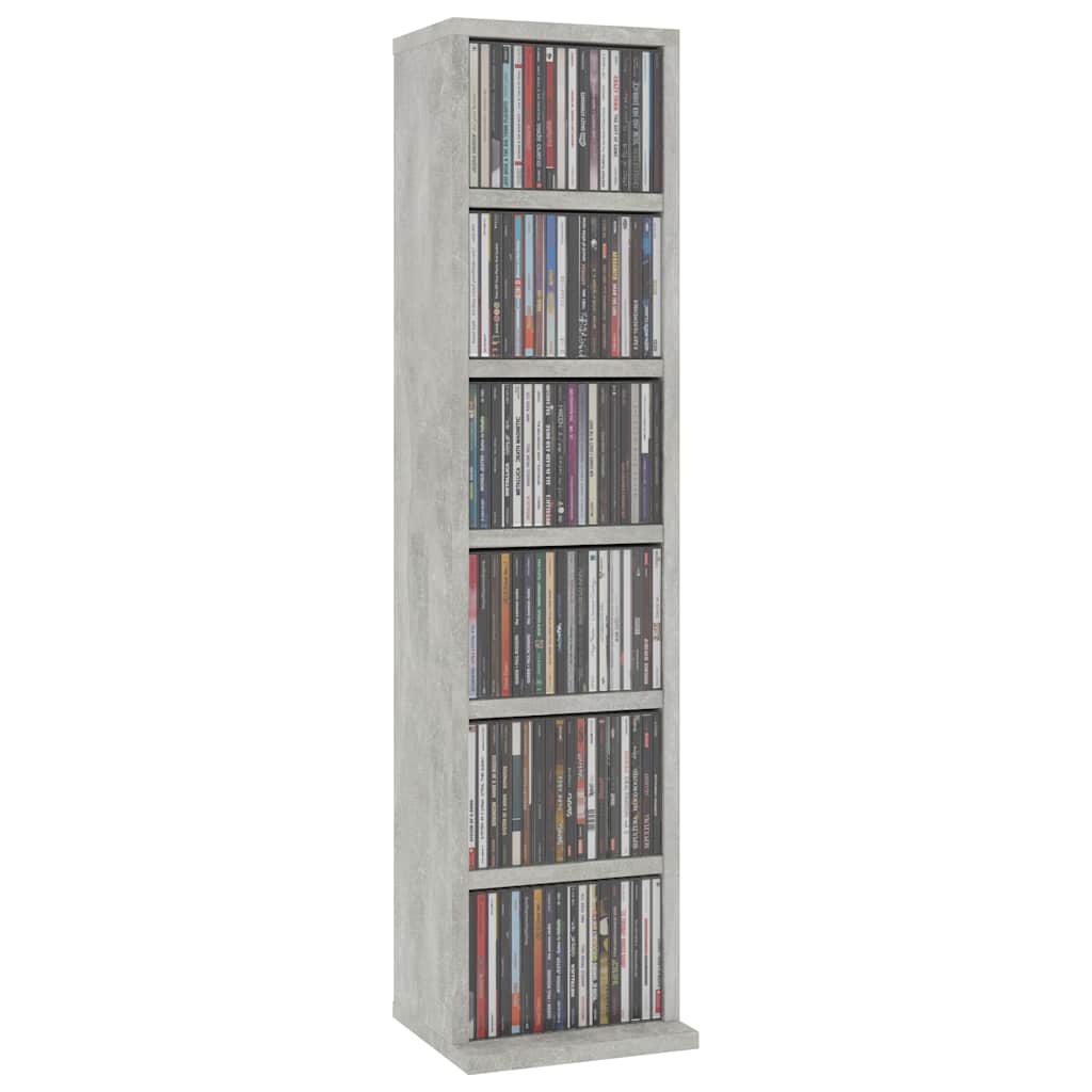 CD-Schrank Betongrau 21x20x88 cm Holzwerkstoff – Bild 3