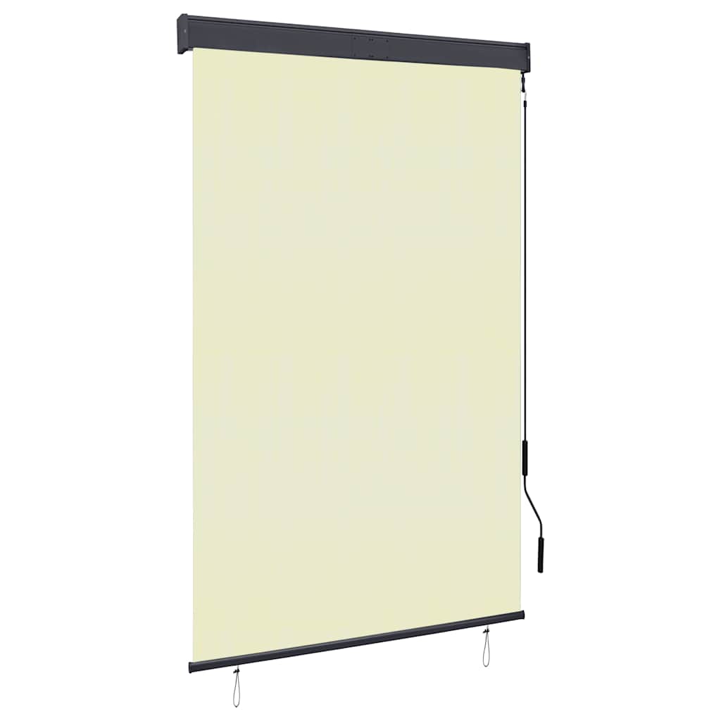 Außenrollo 120 x 250 cm Cremeweiß