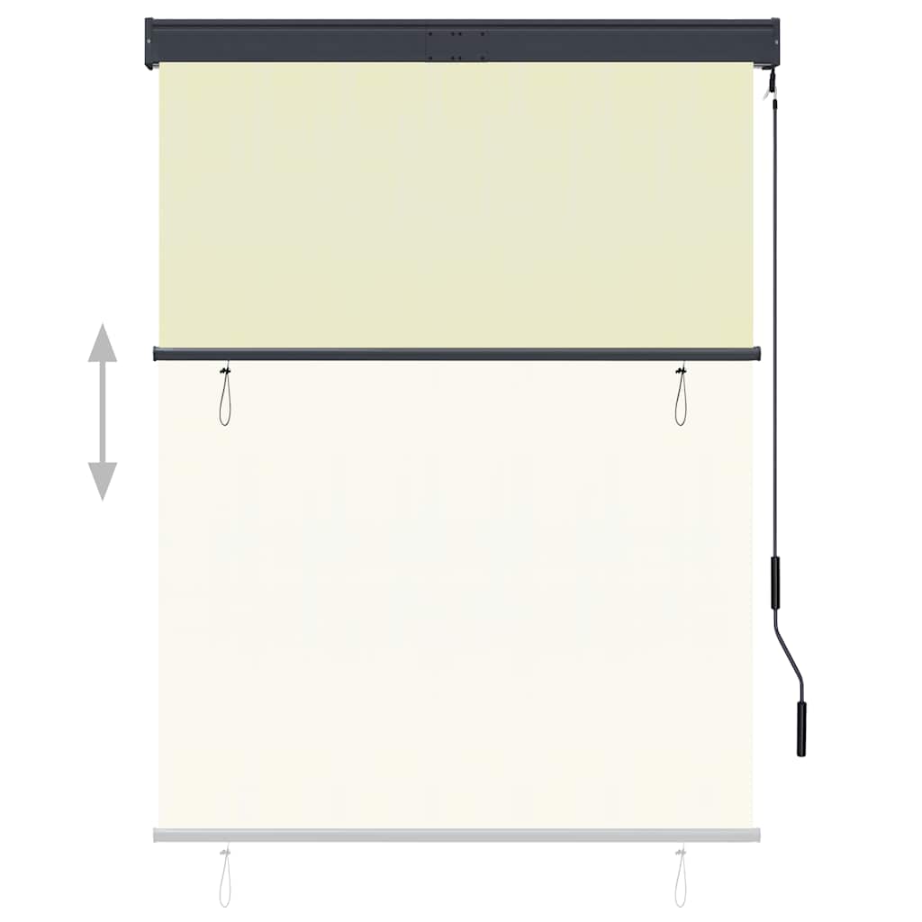 Außenrollo 120 x 250 cm Cremeweiß – Bild 3