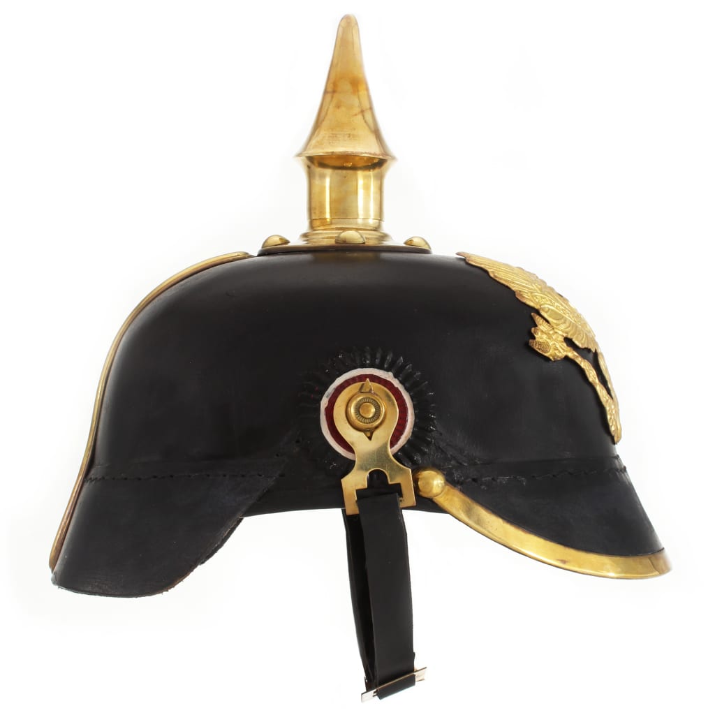 Preußische Pickelhaube Antik Replik für LARP Schwarz Stahl – Bild 3