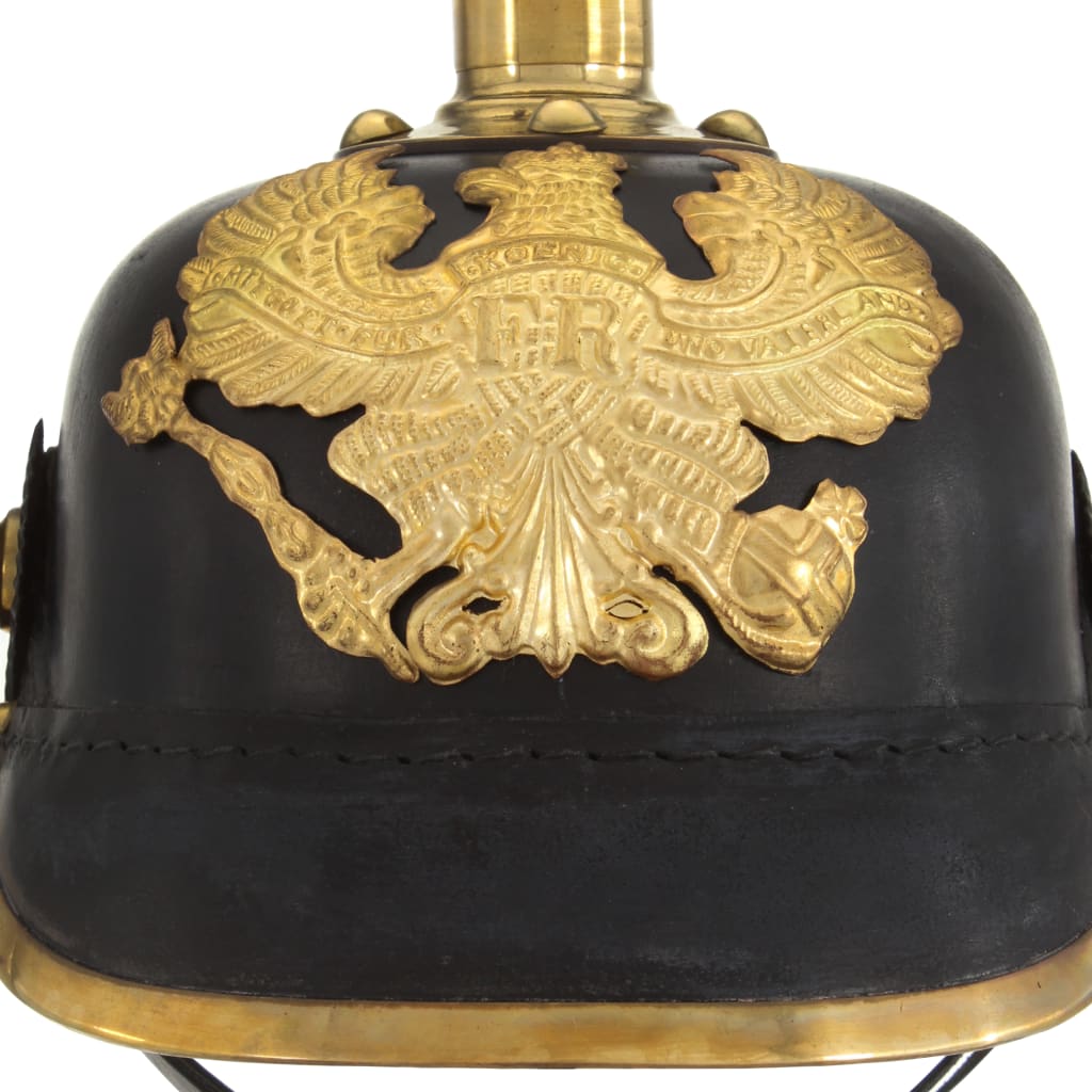Preußische Pickelhaube Antik Replik für LARP Schwarz Stahl – Bild 5