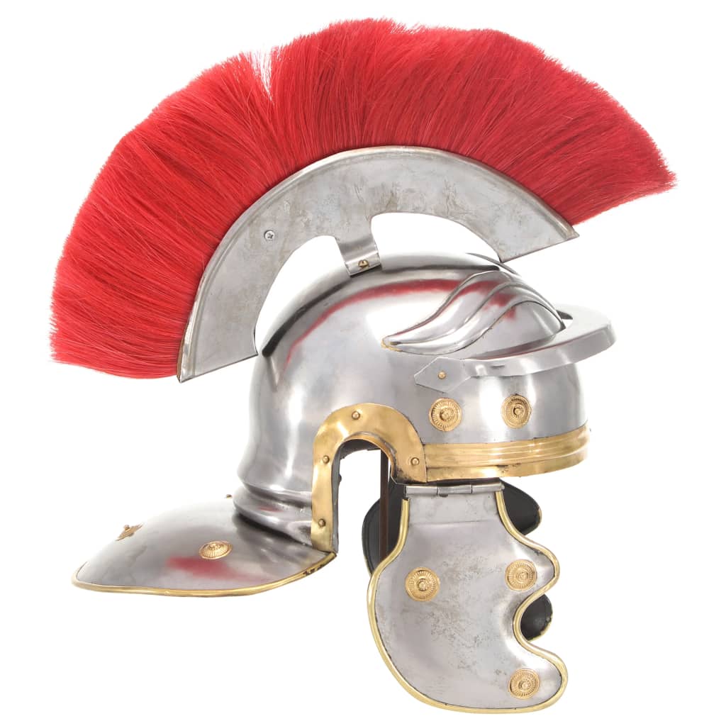 Römischer Soldaten-Helm Antik Replik für LARP Silbern Stahl – Bild 3