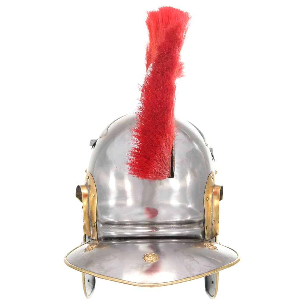 Römischer Soldaten-Helm Antik Replik für LARP Silbern Stahl – Bild 4