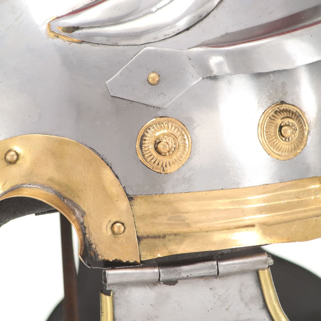 Römischer Soldaten-Helm Antik Replik für LARP Silbern Stahl – Bild 6