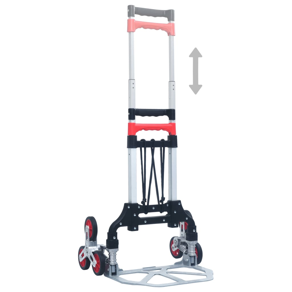 Treppen-Transportwagen Klappbar 70 kg Aluminium Silbern – Bild 9