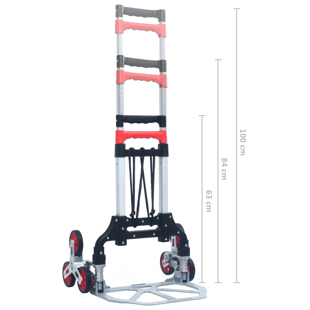 Treppen-Transportwagen Klappbar 70 kg Aluminium Silbern – Bild 10