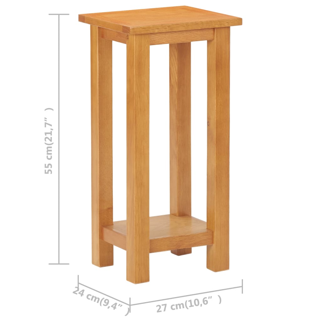 Beistelltisch 27x24x55 cm Eiche Massivholz – Bild 6
