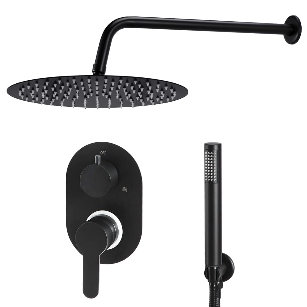 Duschsystem Edelstahl 201 Schwarz – Bild 2
