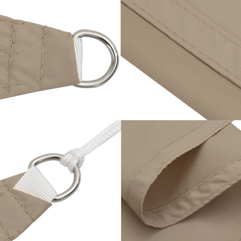 Sonnensegel Oxford-Gewebe Rechteckig 4x6 m Taupe – Bild 7