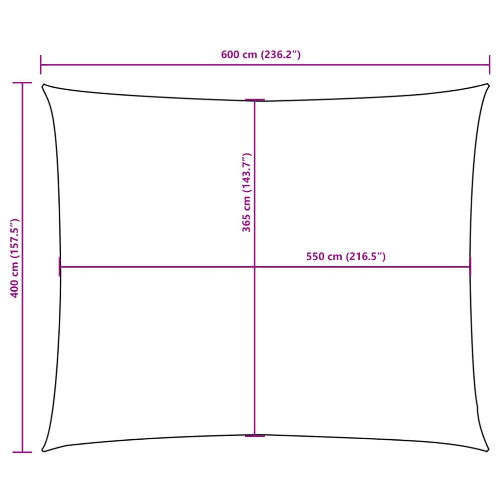 Sonnensegel Oxford-Gewebe Rechteckig 4x6 m Taupe – Bild 10