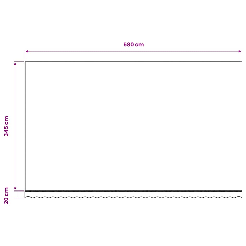 Ersatzstoff für Markise Gelb und Weiß 600x350 cm Polyester – Bild 6