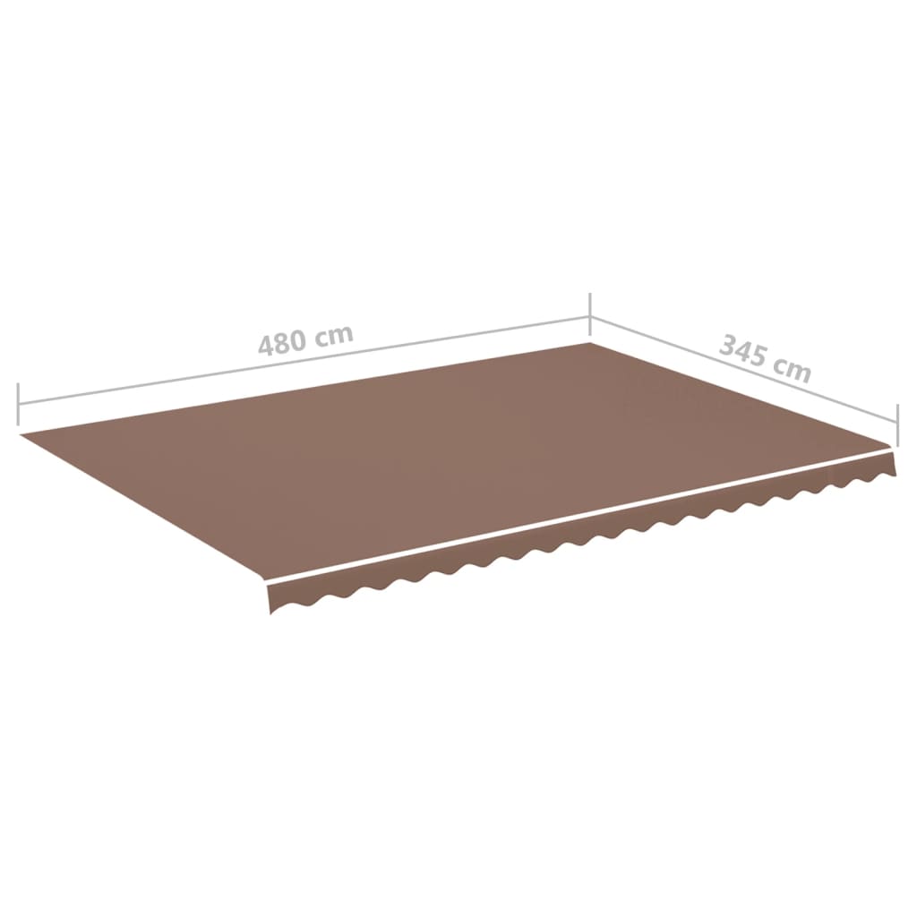 Ersatzstoff für Markise Braun 500x350 cm Polyester – Bild 6