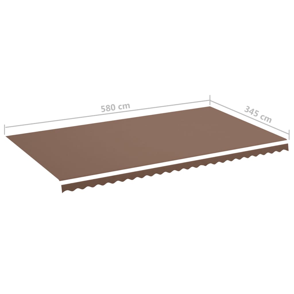 Ersatzstoff für Markise Braun 600x350 cm Polyester – Bild 6