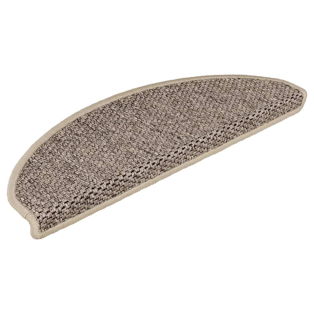 Treppenmatten Selbstklebend Sisal 15 Stk. 65x21x4cm Dunkelbeige – Bild 2