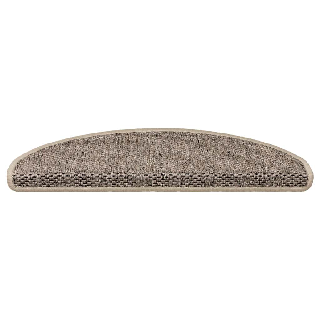 Treppenmatten Selbstklebend Sisal 15 Stk. 65x21x4cm Dunkelbeige – Bild 3