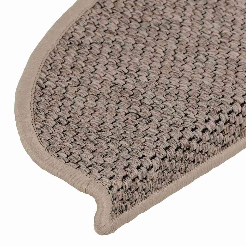 Treppenmatten Selbstklebend Sisal 15 Stk. 65x21x4cm Dunkelbeige – Bild 7