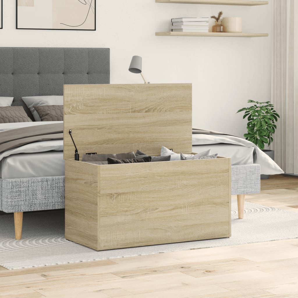 Aufbewahrungstruhe Sonoma-Eiche 84x42x46 cm Holzwerkstoff – Bild 3