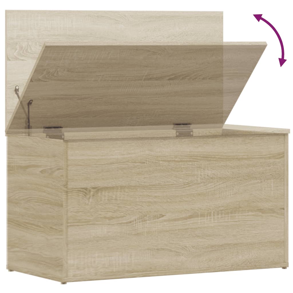 Aufbewahrungstruhe Sonoma-Eiche 84x42x46 cm Holzwerkstoff – Bild 8