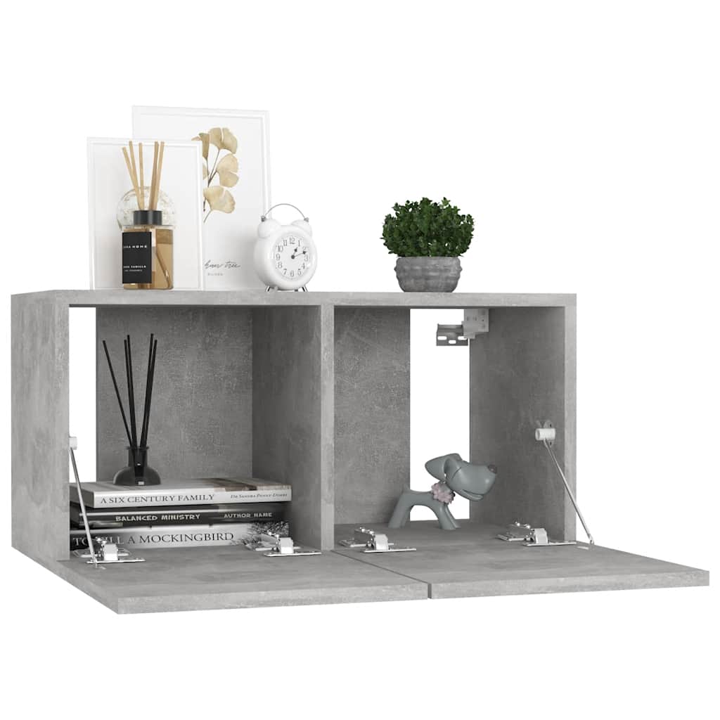 TV-Hängeschrank Betongrau 60x30x30 cm – Bild 3