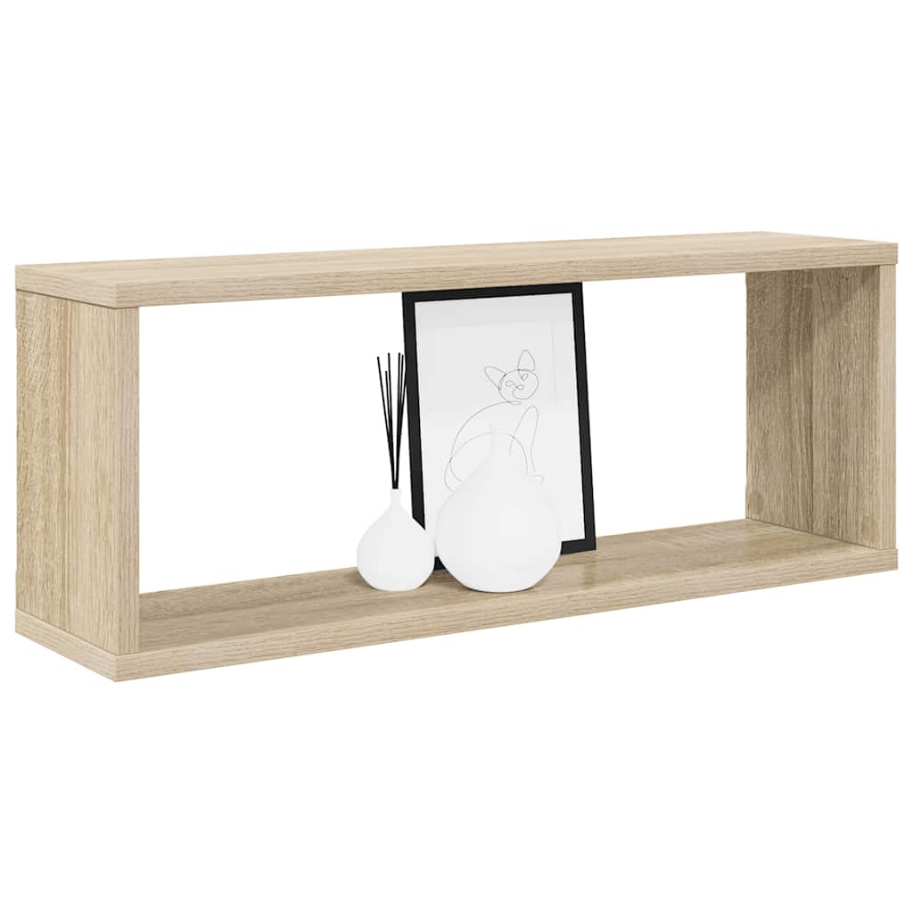 Würfelregale 2 Stk. Sonoma-Eiche 60x15x23 cm Holzwerkstoff – Bild 3
